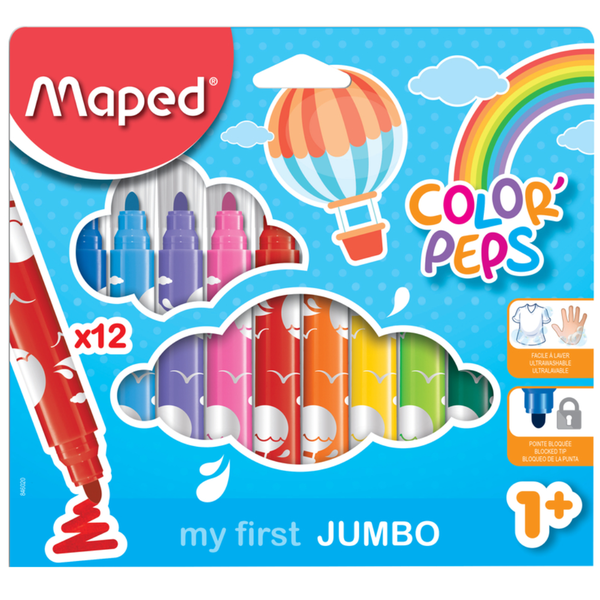 Canetinha Color`peps Jumbo 12 Cores | Maped